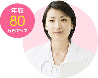 年収80万円アップ
